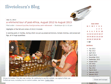 Tablet Screenshot of ilivetolearn.wordpress.com