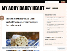 Tablet Screenshot of myachybakeyheart.wordpress.com