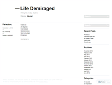 Tablet Screenshot of lifedemiraged.wordpress.com