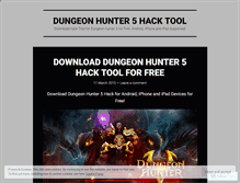 Tablet Screenshot of dungeonhunter5hack.wordpress.com