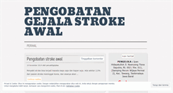 Desktop Screenshot of pengobatangejalastrokeawal.wordpress.com