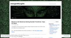 Desktop Screenshot of emergentthoughts.wordpress.com