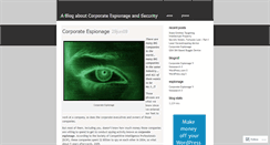 Desktop Screenshot of corporateespionage.wordpress.com