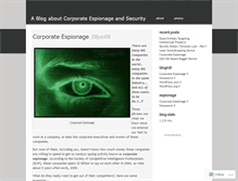 Tablet Screenshot of corporateespionage.wordpress.com