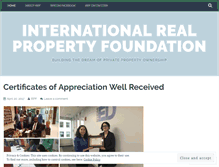 Tablet Screenshot of internationalrealproperty.wordpress.com