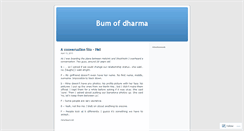 Desktop Screenshot of bumofdharma.wordpress.com