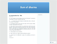 Tablet Screenshot of bumofdharma.wordpress.com