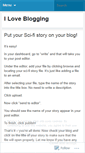 Mobile Screenshot of iloveblogging.wordpress.com