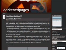 Tablet Screenshot of darkenedpages.wordpress.com