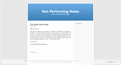 Desktop Screenshot of nonperforming.wordpress.com