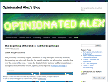 Tablet Screenshot of opinionatedalex.wordpress.com