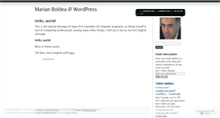 Desktop Screenshot of marianboldea.wordpress.com