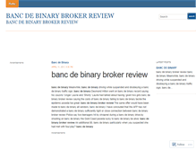 Tablet Screenshot of developer.bancdebinarybrokerreview.wordpress.com