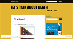 Desktop Screenshot of letstalkaboutdeath.wordpress.com