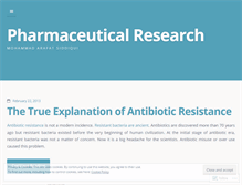 Tablet Screenshot of pharmaceuticalresearch.wordpress.com