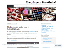 Tablet Screenshot of maquiagembaratinha.wordpress.com
