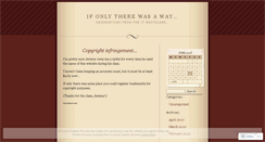 Desktop Screenshot of ifonlytherewasaway.wordpress.com