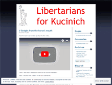 Tablet Screenshot of libertariansforkucinich.wordpress.com