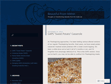 Tablet Screenshot of beautifulfromwithin.wordpress.com