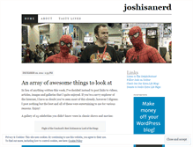 Tablet Screenshot of joshisanerd.wordpress.com
