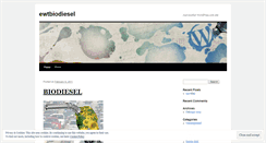 Desktop Screenshot of ewtbiodiesel.wordpress.com