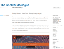 Tablet Screenshot of confettiideologue.wordpress.com