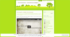 Desktop Screenshot of ecoconscious.wordpress.com