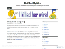 Tablet Screenshot of hekilledmywire.wordpress.com