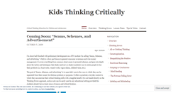 Desktop Screenshot of kidsthinkingcritically.wordpress.com