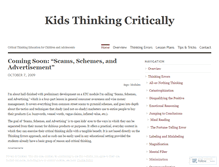 Tablet Screenshot of kidsthinkingcritically.wordpress.com