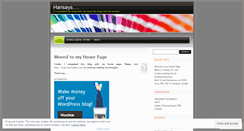 Desktop Screenshot of harisays.wordpress.com