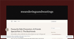 Desktop Screenshot of meanderingsandwastings.wordpress.com