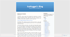 Desktop Screenshot of icenugget.wordpress.com