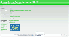 Desktop Screenshot of greenpartypeacenetwork.wordpress.com