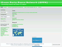 Tablet Screenshot of greenpartypeacenetwork.wordpress.com