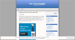 Desktop Screenshot of forknowledge.wordpress.com