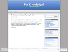 Tablet Screenshot of forknowledge.wordpress.com