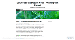 Desktop Screenshot of doctorsexcuse43.wordpress.com