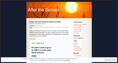 Desktop Screenshot of afterthesunset.wordpress.com