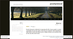 Desktop Screenshot of povertyremoval.wordpress.com