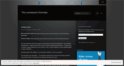 Desktop Screenshot of luminescentchronicles.wordpress.com