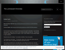 Tablet Screenshot of luminescentchronicles.wordpress.com