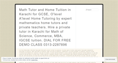 Desktop Screenshot of mathsteacherskarachi.wordpress.com