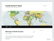Tablet Screenshot of insidehuntershead.wordpress.com