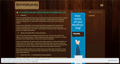 Desktop Screenshot of fahmirizkyanda.wordpress.com