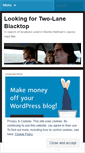Mobile Screenshot of lookingfortwolaneblacktop.wordpress.com