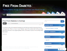 Tablet Screenshot of freefrmdiabetes.wordpress.com