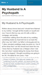 Mobile Screenshot of myhusbandisapsychopath.wordpress.com