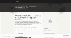 Desktop Screenshot of mylyricallife.wordpress.com