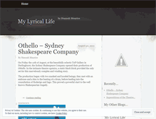 Tablet Screenshot of mylyricallife.wordpress.com